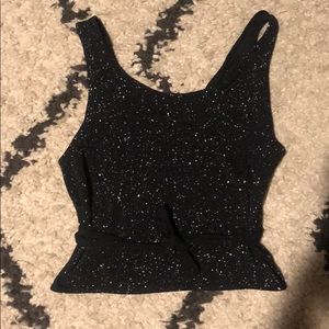 All tied black & white tank